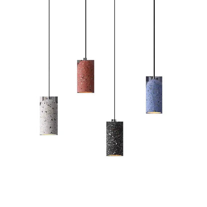 Industrial terrazzo cement pendant lights for kitchen and dining room