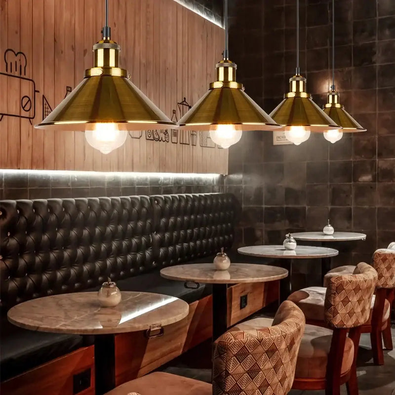 Industrial vintage chandelier brass 4 light pendant light dining room