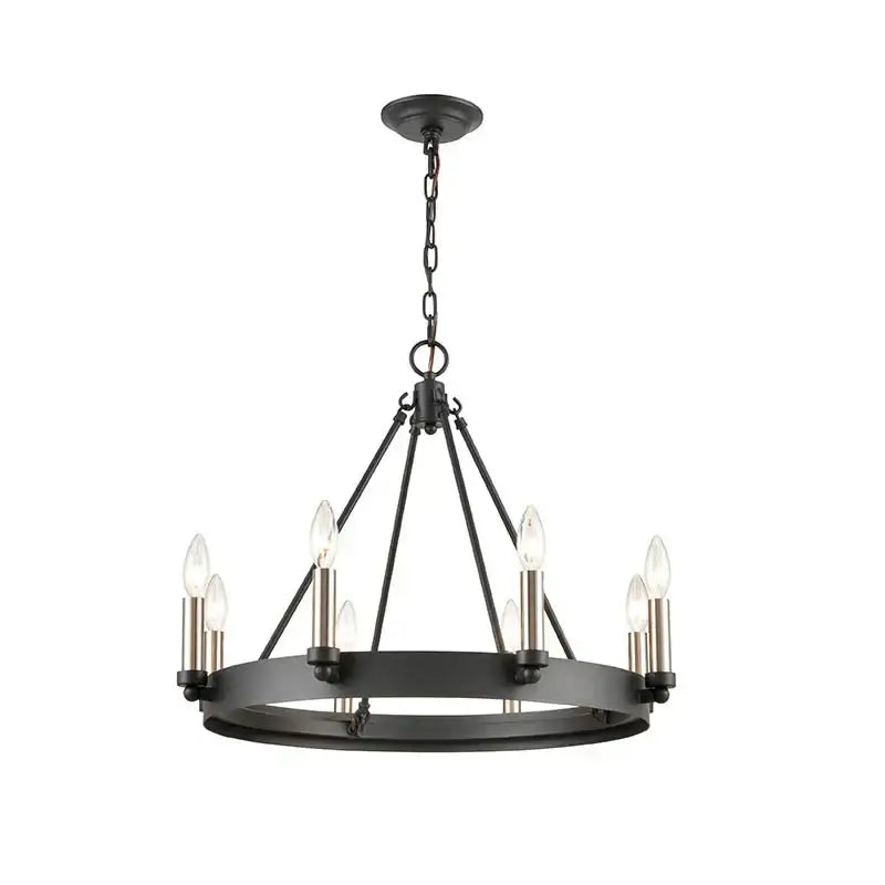 Industrial vintage iron 8 light chandelier kitchen pendant lights