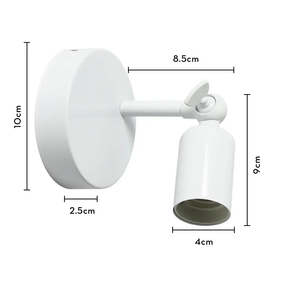Industrial white and brass wall sconce – bedroom geometric lighting