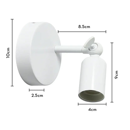 Industrial white and brass wall sconce – bedroom geometric lighting