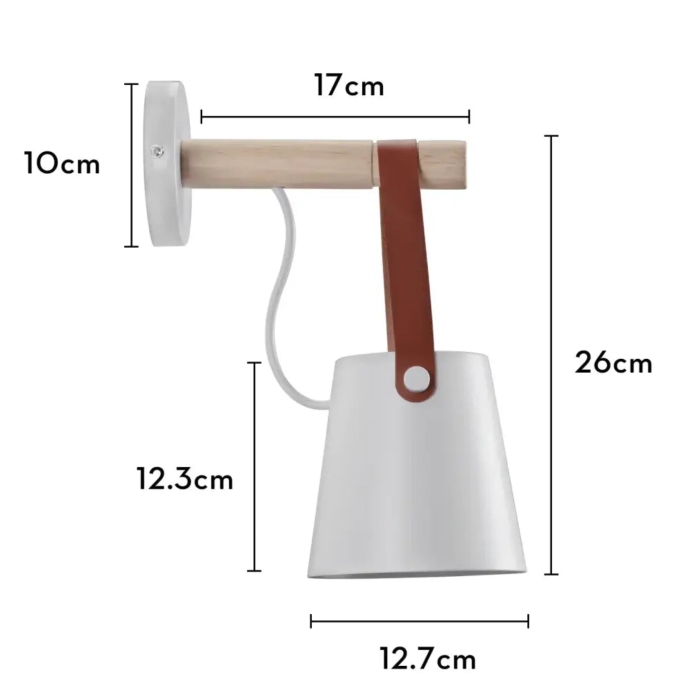 Industrial white and brass wall sconce – bedroom geometric lighting
