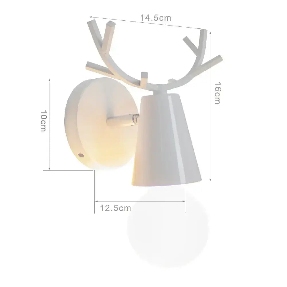 Industrial white and brass wall sconce – bedroom geometric lighting