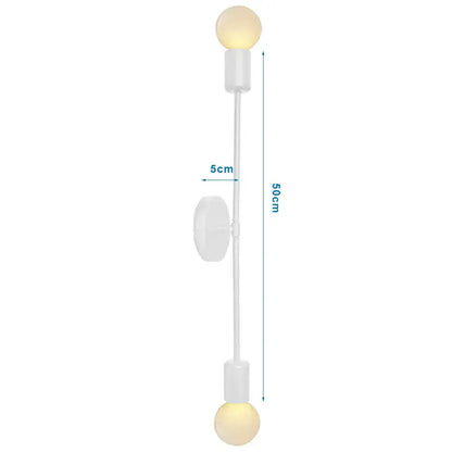 Industrial white and brass wall sconce – bedroom geometric lighting