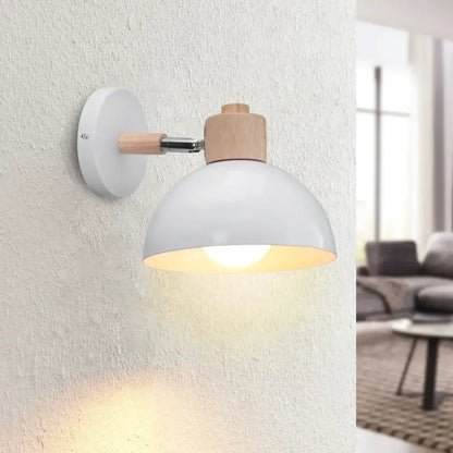 Industrial white and brass wall sconce – bedroom geometric lighting