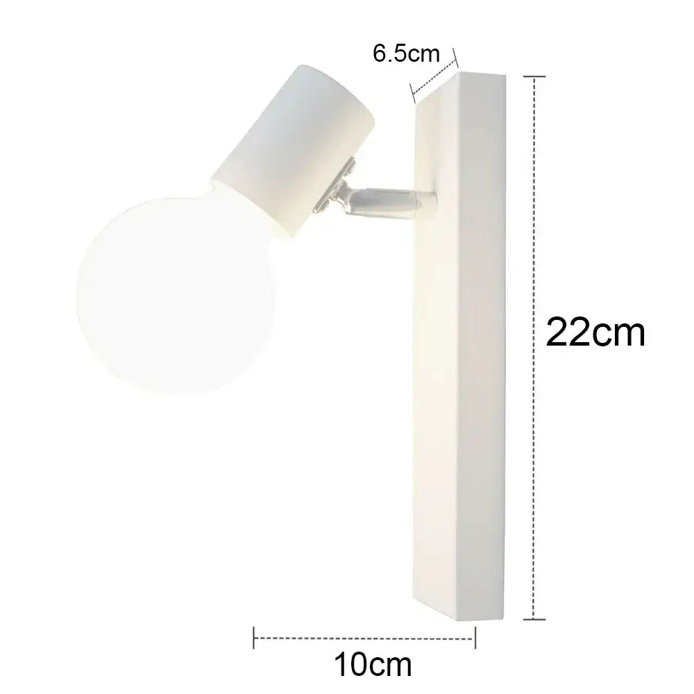 Industrial white and brass wall sconce – bedroom geometric lighting