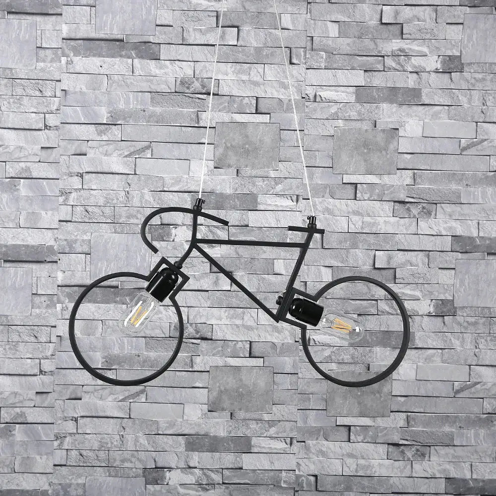DecorBites™ Iron Bicycle Pendant Light chandelier - Industrial Ceiling Decor for Living Room