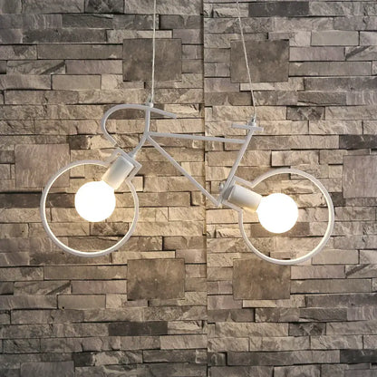 DecorBites™ Iron Bicycle Pendant Light chandelier - Industrial Ceiling Decor for Living Room