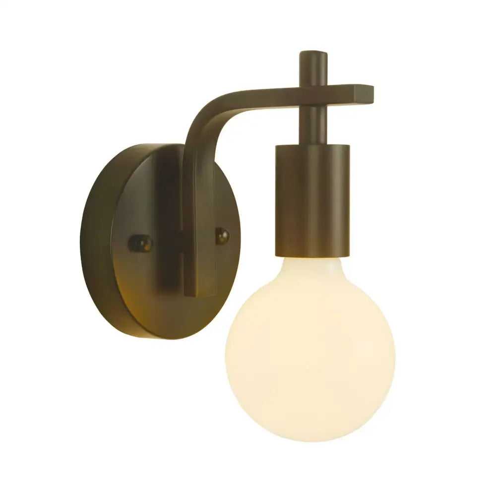 Industrial wire cage wall sconce black & white bedroom light fixture
