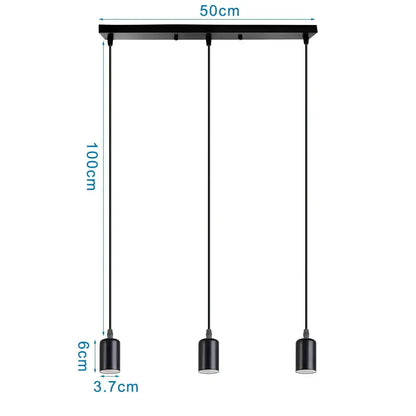 Industrial wood pendant light black & white dining room fixture