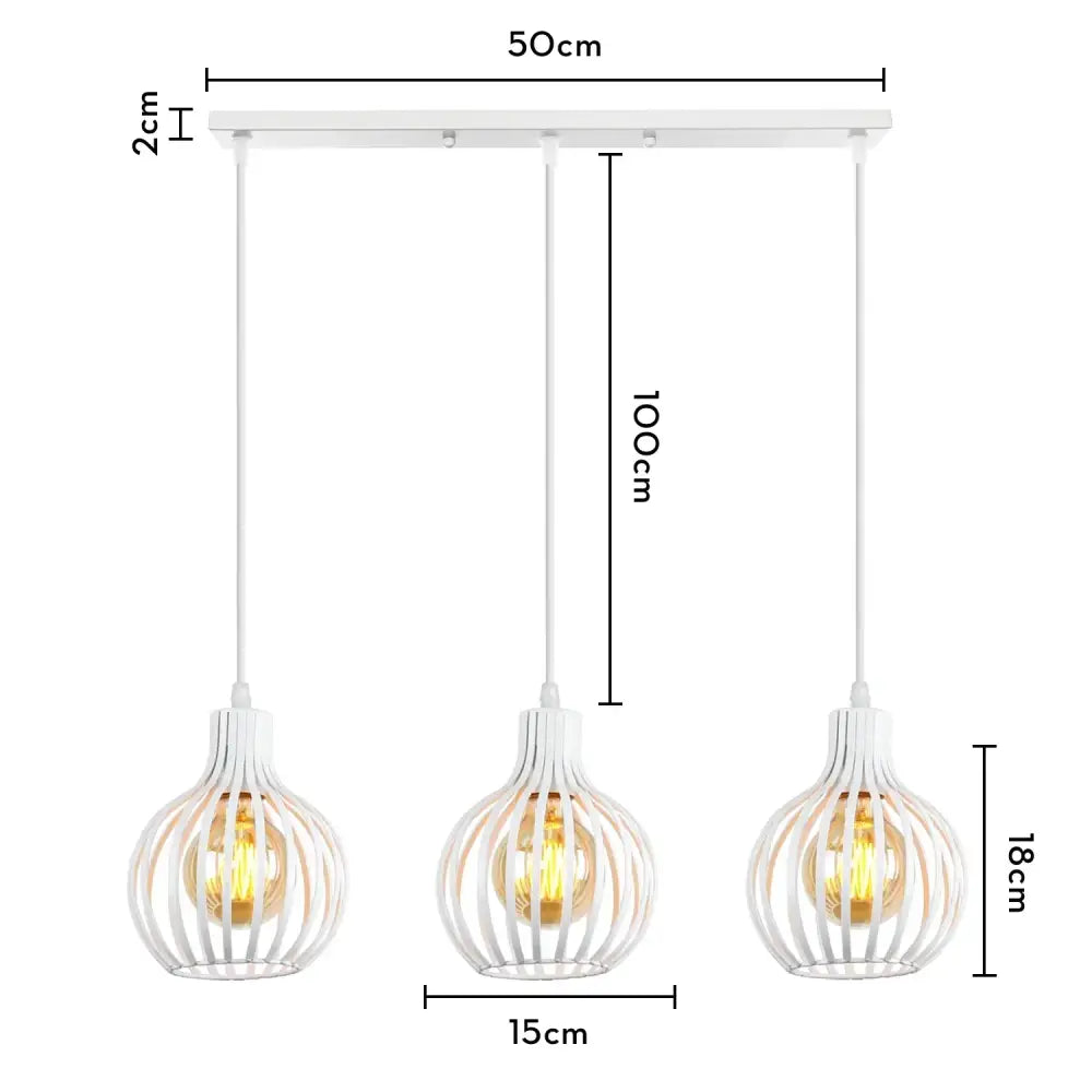 Industrial wood pendant light black & white dining room fixture