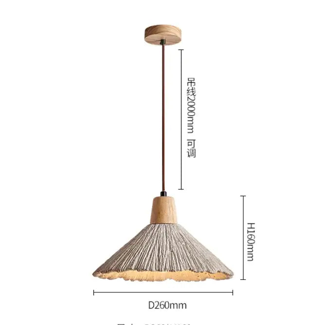 Industrial woven concrete pendant light kitchen fixture