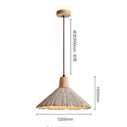 Industrial woven concrete pendant light kitchen fixture