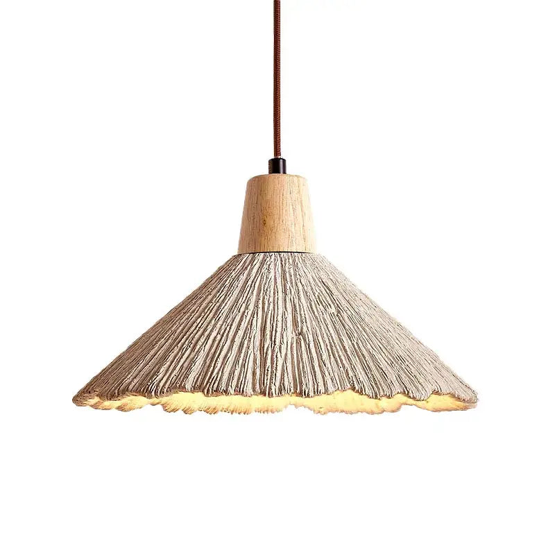 Industrial woven concrete pendant light kitchen fixture