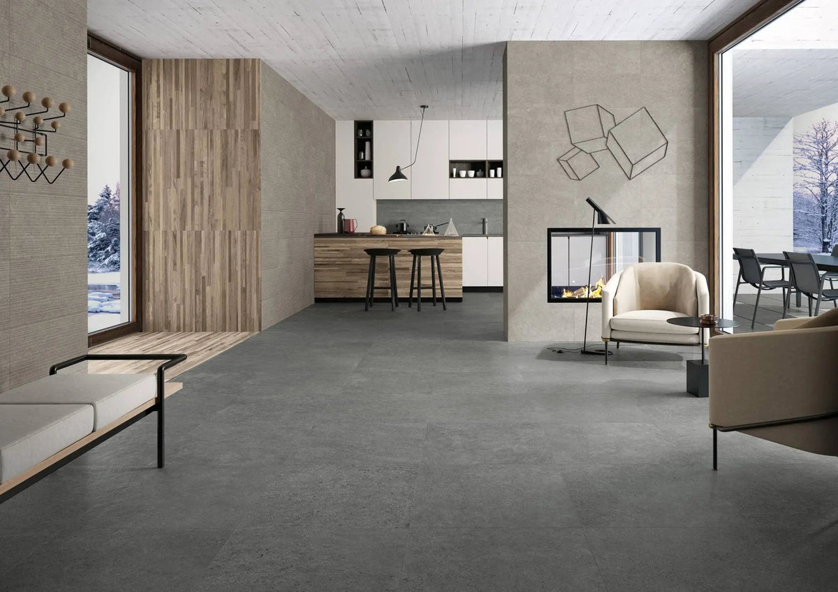 Infinity Absolute Stone Look Porcelain Tiles 12x24