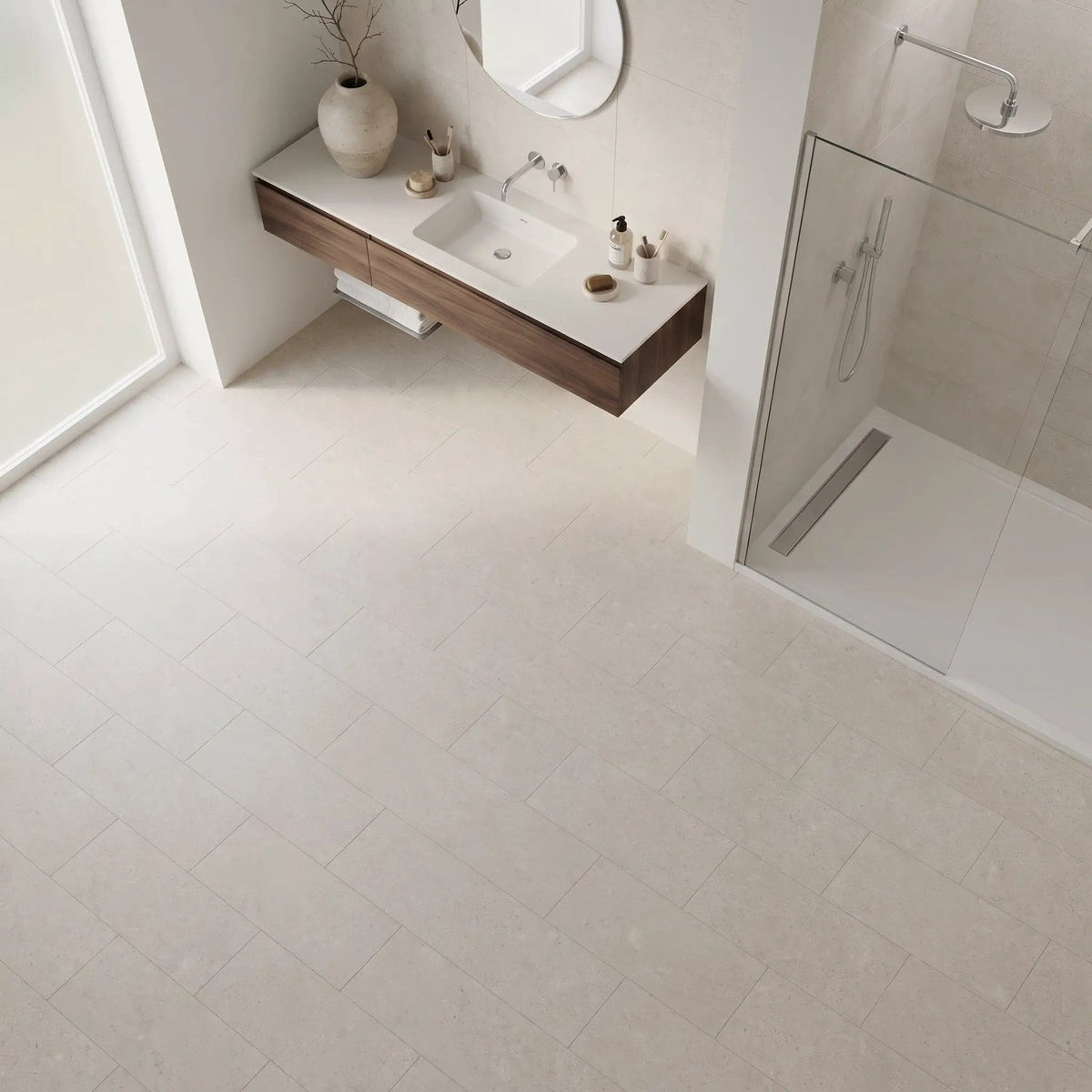 Infinity White Porcelain Tiles 12x24