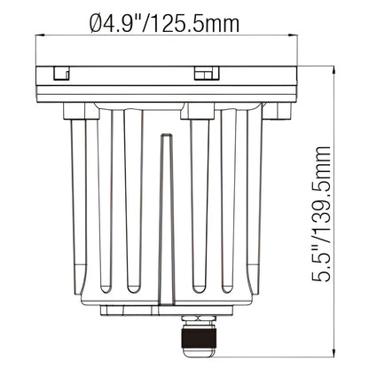 Inground Well Lights For Landscape with MR16 Socket and Brass PVC Housing