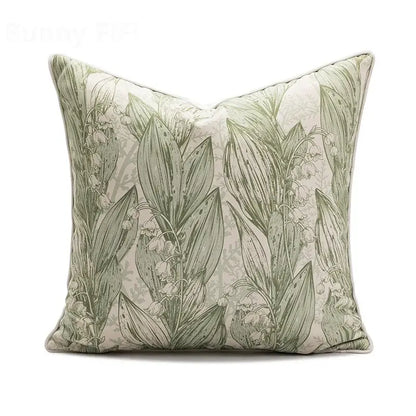 Ins wind matcha green faux fur throw pillow living room decor