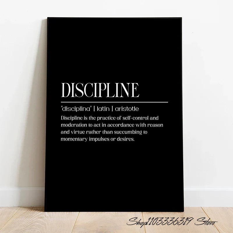 DecorBites™ Inspirational Discipline Art Canvas Print for Home