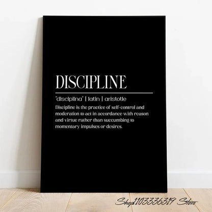 DecorBites™ Inspirational Discipline Art Canvas Print for Home