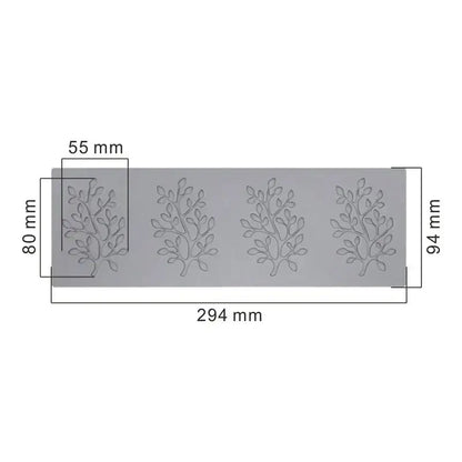 Intricate coral branch leaf silicone mold light blue kitchen tool