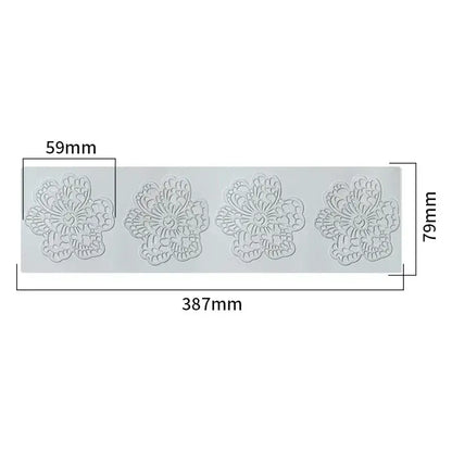 Intricate coral branch leaf silicone mold light blue kitchen tool