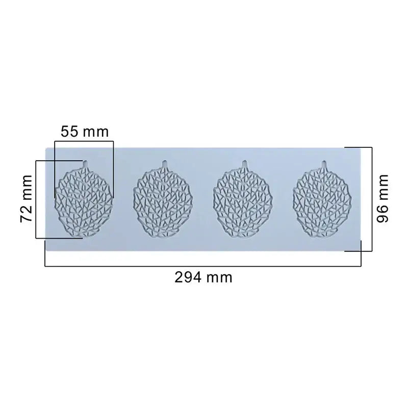 Intricate coral branch leaf silicone mold light blue kitchen tool