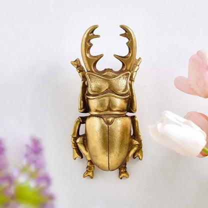 Intricate golden beetle resin handicrafts living room wall decor