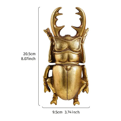 Intricate golden beetle resin handicrafts living room wall decor