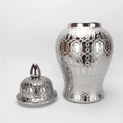 Intricate golden pattern porcelain jar vase living room decor