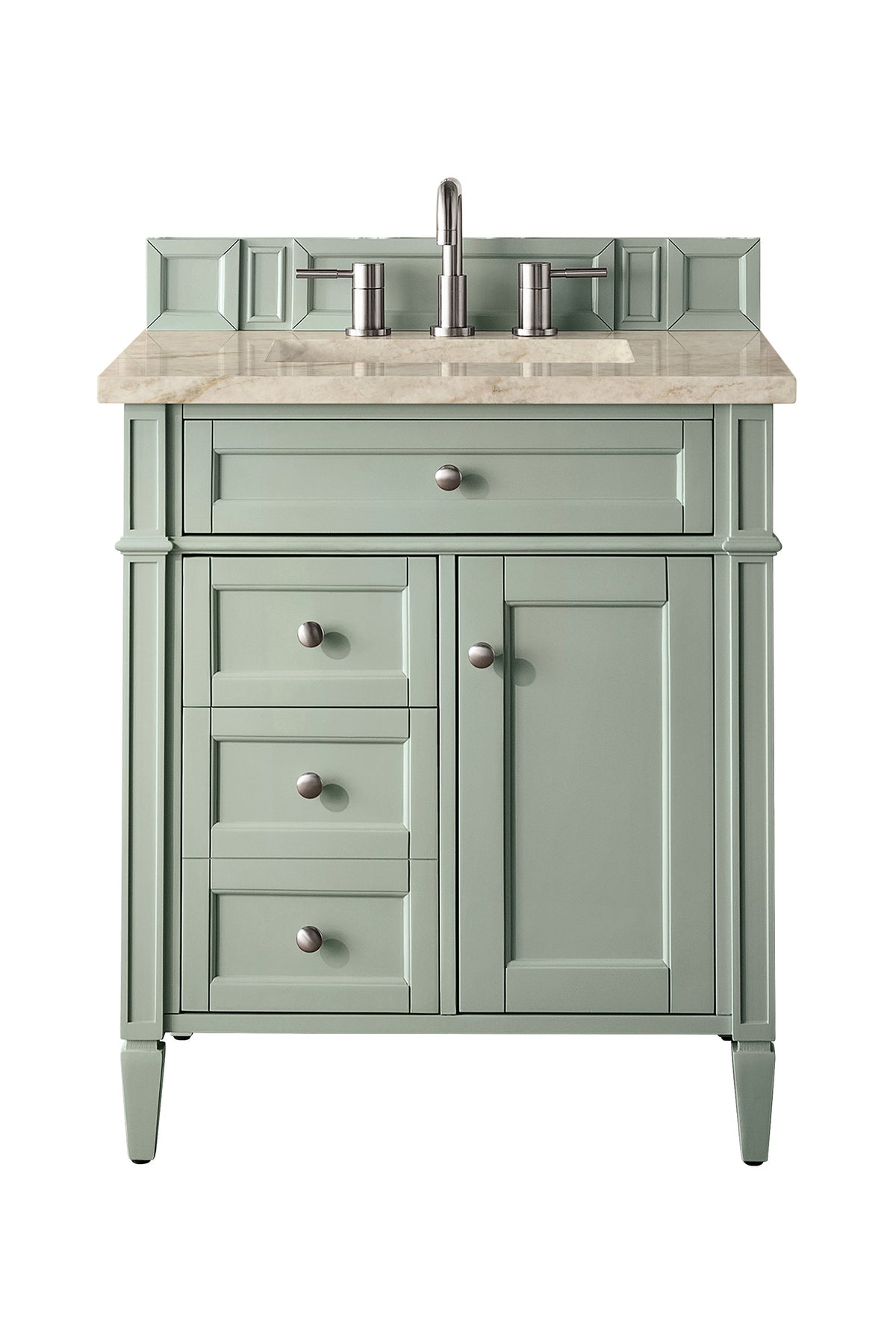 James Martin Brittany 30" Single Bathroom Vanity, Sage Green