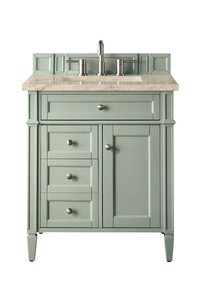 James Martin Brittany 30" Single Bathroom Vanity, Sage Green