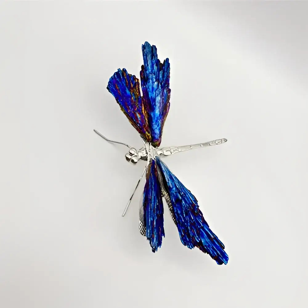 Iridescent blue & purple crystal dragonfly decorative figurines bedroom