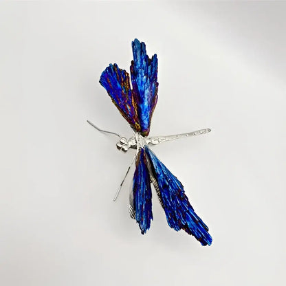 Iridescent blue & purple crystal dragonfly decorative figurines bedroom