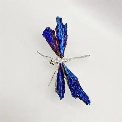 Iridescent blue & purple crystal dragonfly decorative figurines bedroom