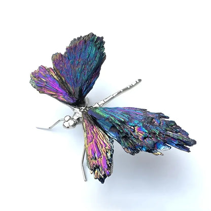Iridescent blue & purple crystal dragonfly decorative figurines bedroom