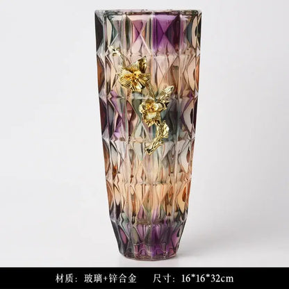 Iris crystal glass gold leaf dessert bowl dining room ornate feet