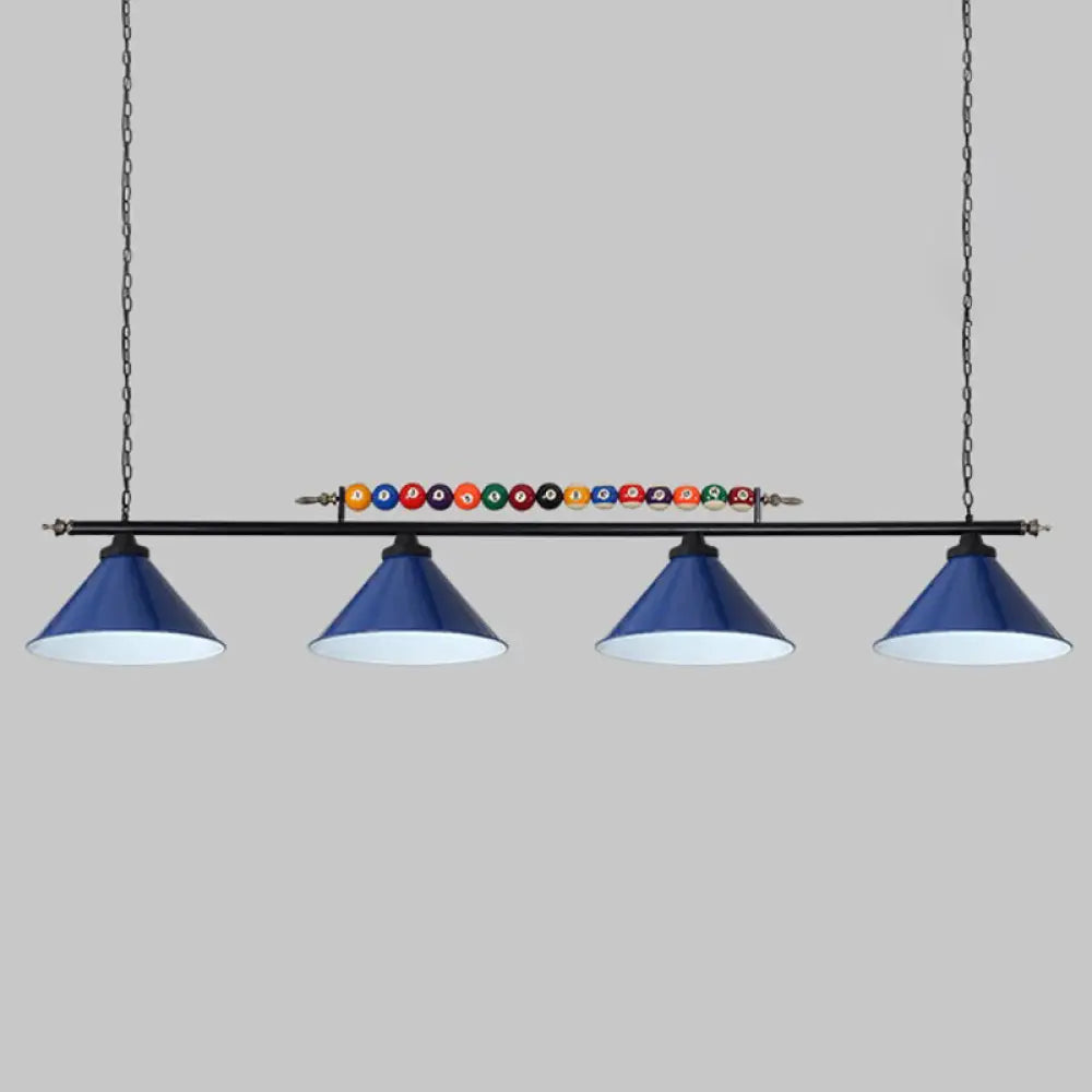 DecorBites™ Iron Linear Island Ceiling Light with Cone Shade - Industrial Country Club Style