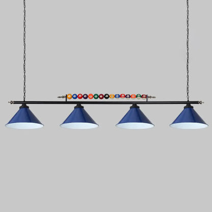 DecorBites™ Iron Linear Island Ceiling Light with Cone Shade - Industrial Country Club Style