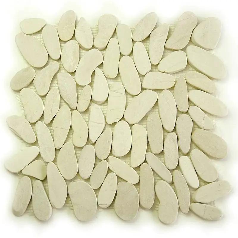 Island White Natural Pebble Mosaics 12x12