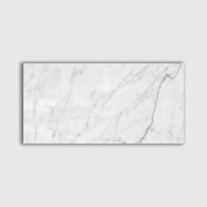 White Carrara Honed Marble Tiles 12x24
