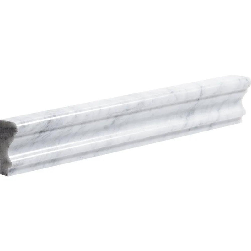 White Carrara Polished Andorra Marble Moldings 2x12