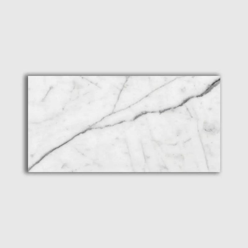 Italian Carrara Polished Marble Tiles 2 3/4x5 1/2