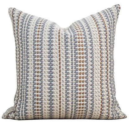 Italian light luxury brown & white cushion cover living room decor