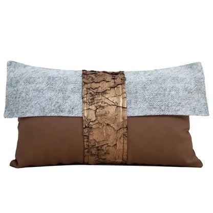Italian light luxury brown & white cushion cover living room decor