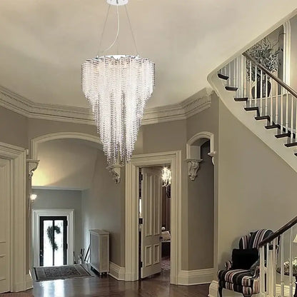 Italian postmodern crystal tassel pendant light bedroom chandelier