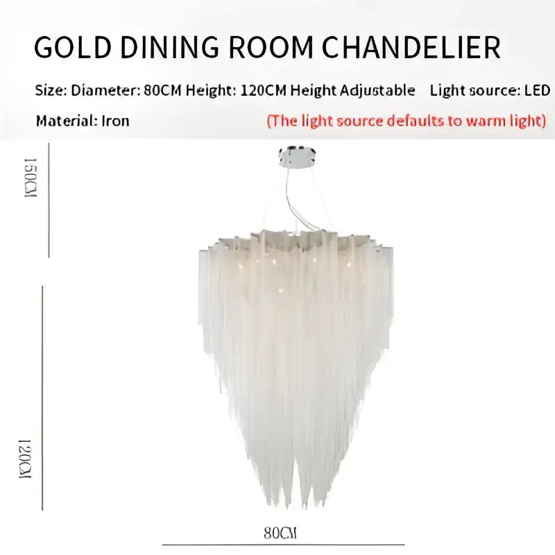 Italian postmodern crystal tassel pendant light bedroom chandelier