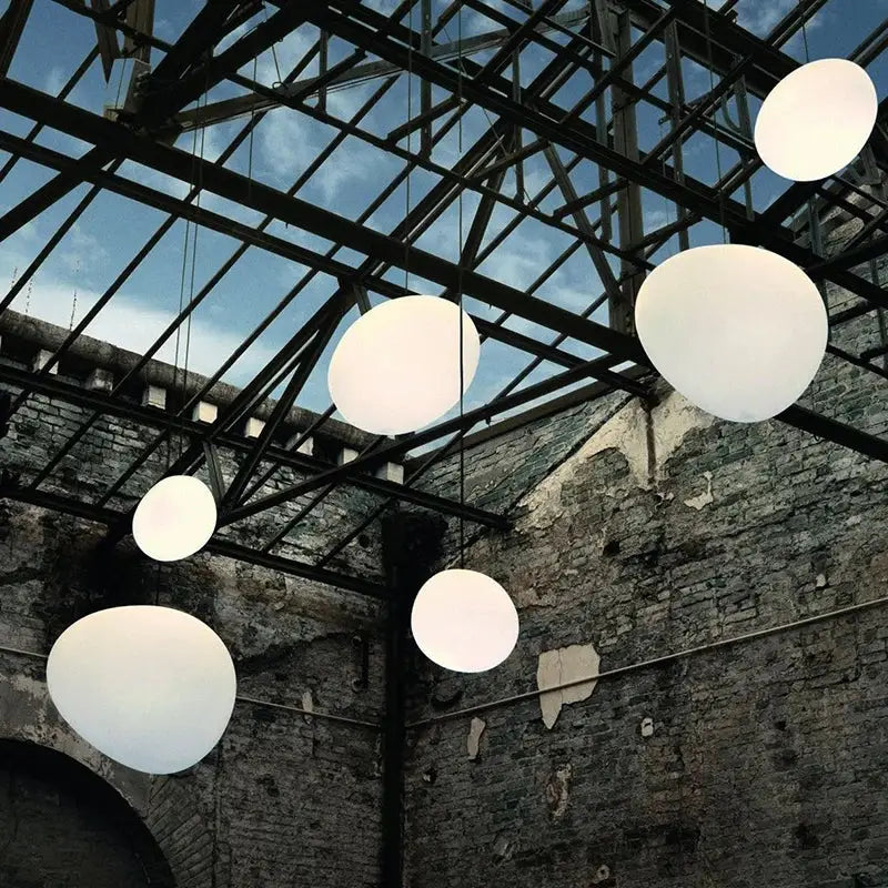 Italian style white bubble glass pendant lamp kitchen light