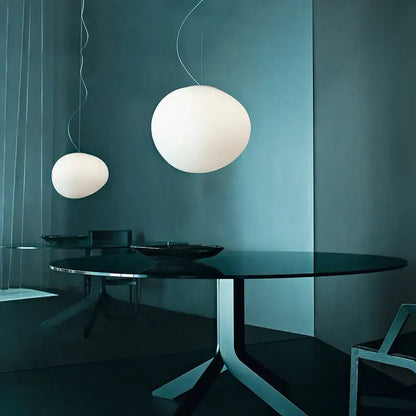 Italian style white bubble glass pendant lamp kitchen light