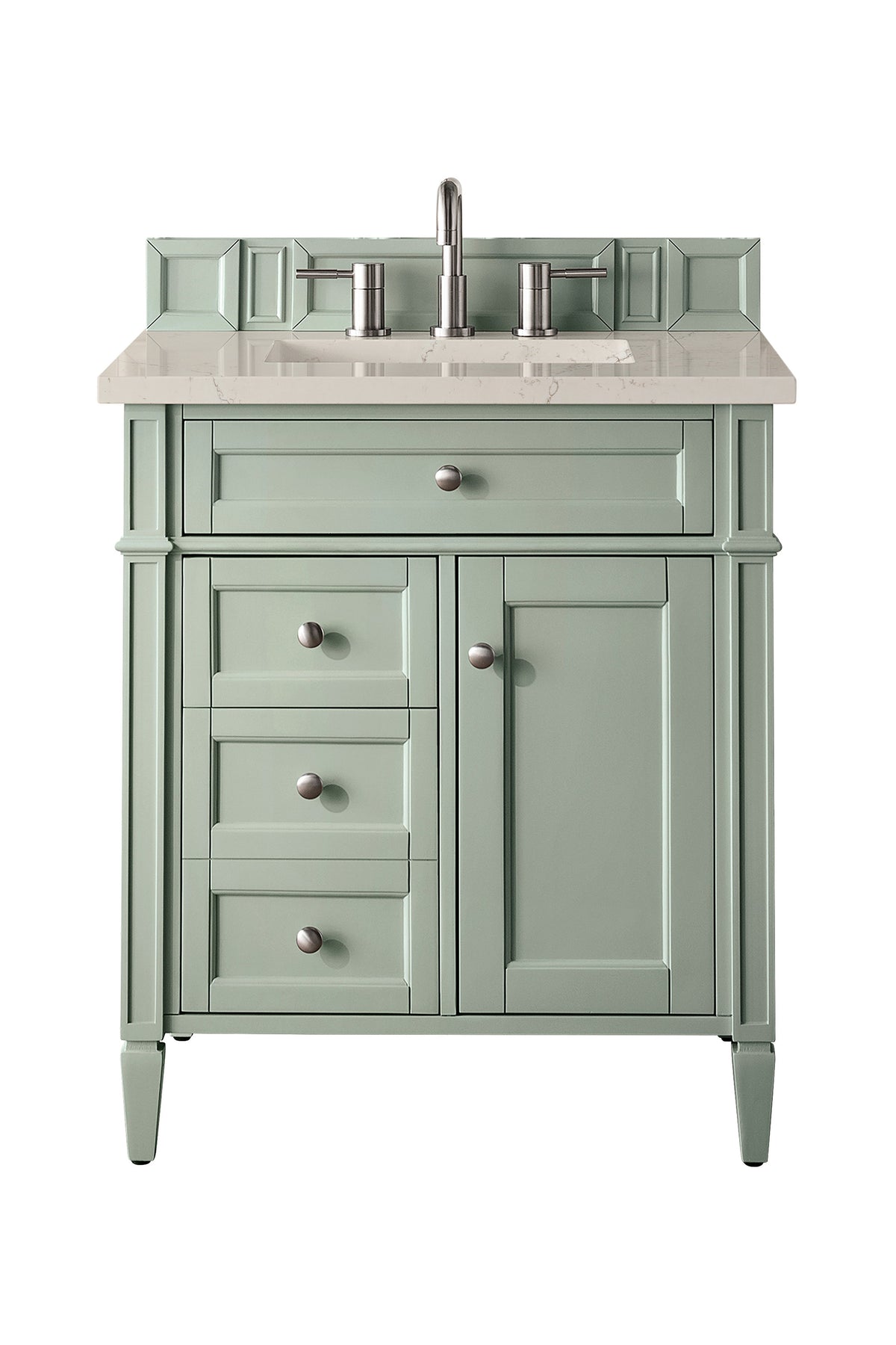 James Martin Brittany 30" Single Bathroom Vanity, Sage Green